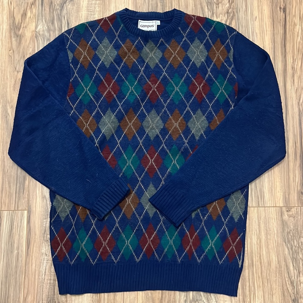Vintage Campus Sweater Man Tall Sz Xl made in USA